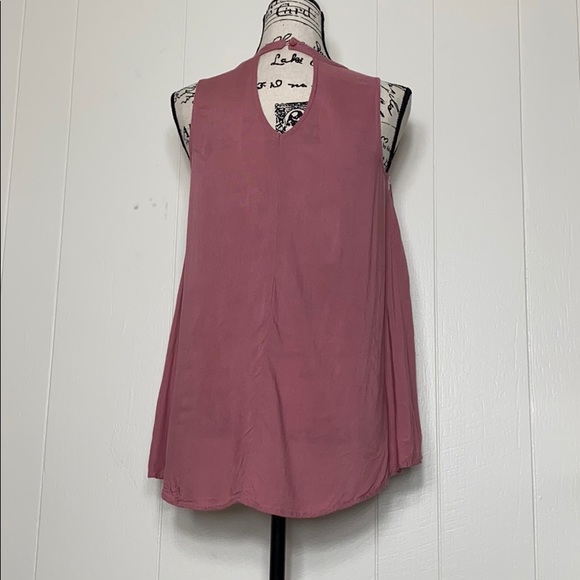 Japna Rosey Pink Floral Embroidered Tank Top - Picture 4 of 6